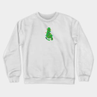 Baby foot print with colorful light bulb Crewneck Sweatshirt